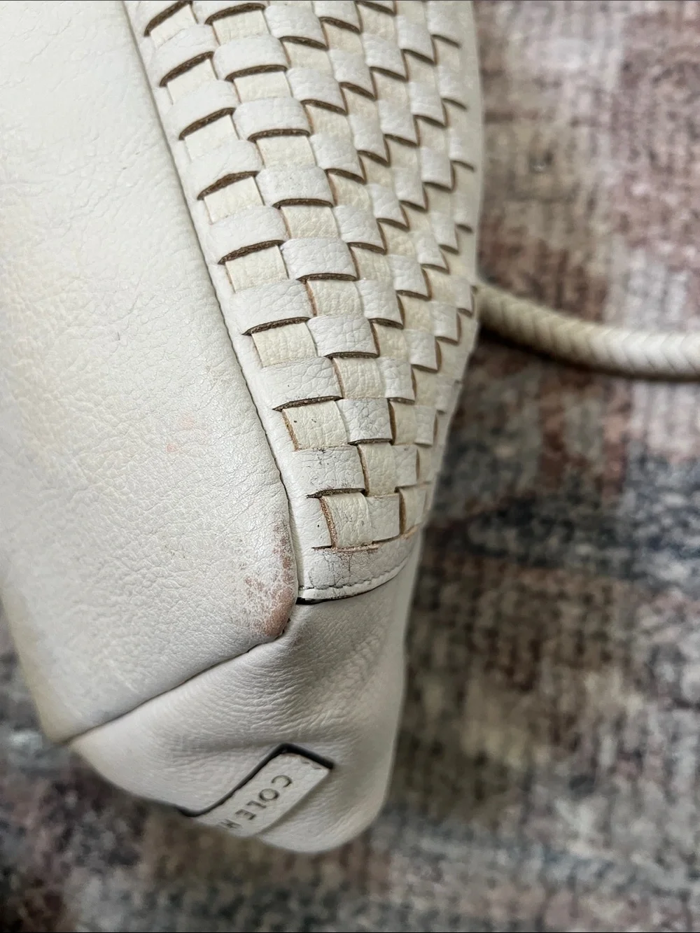 Cole Haan Benson Novelty Weave leather tote